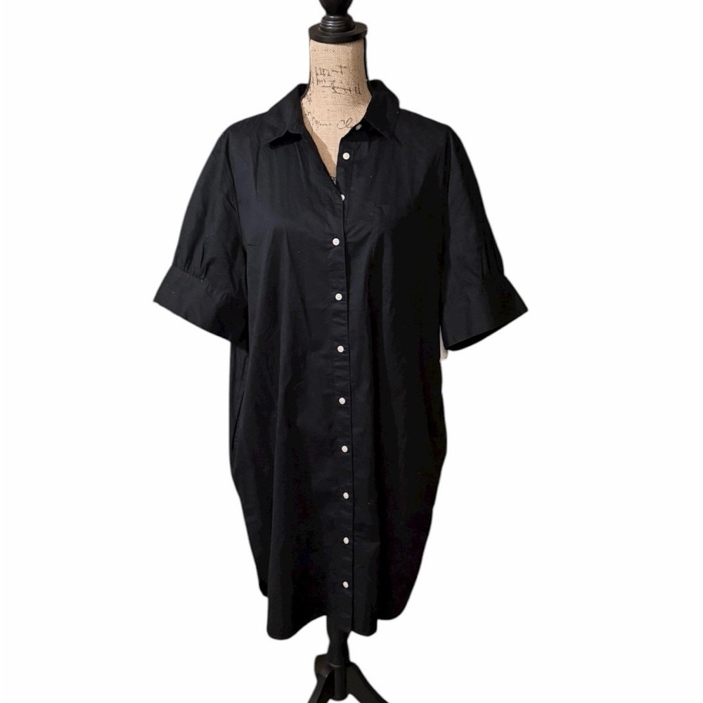 Old Navy Black‎ Button-Up Dress